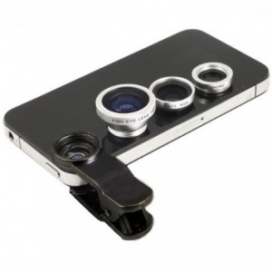 Set de 2 lentilles/objectifs smartphones avec fisheye...