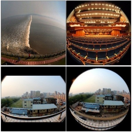 Set de 2 lentilles/objectifs smartphones avec fisheye universel grand angle