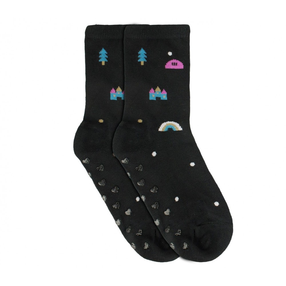 N523 Lot de 6 paires chaussettes antidérapantes fille SHALLY taille unique 32/36