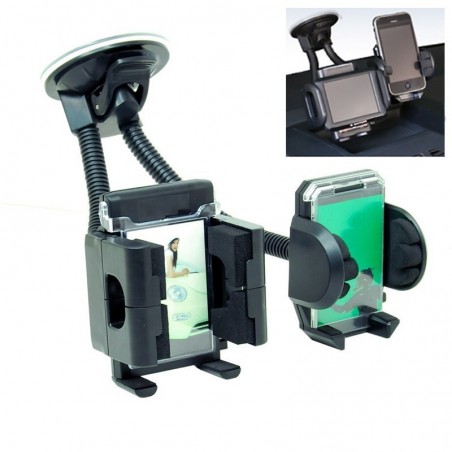 Support rotative souple pour smartphone pare-brise de voiture