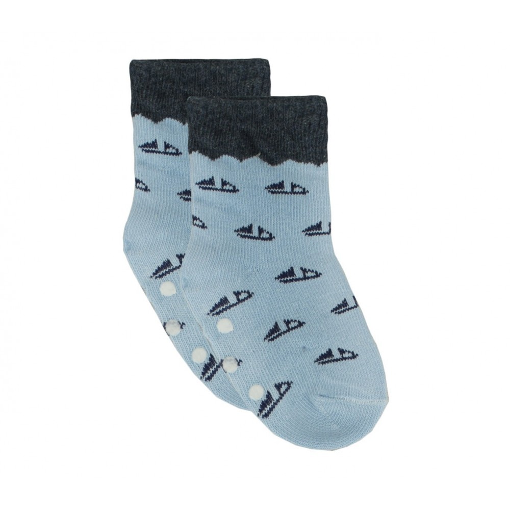 N608 Lot 6 paires chaussettes antidérapantes bébé MOVE BOY tailles 0 à 24 mois