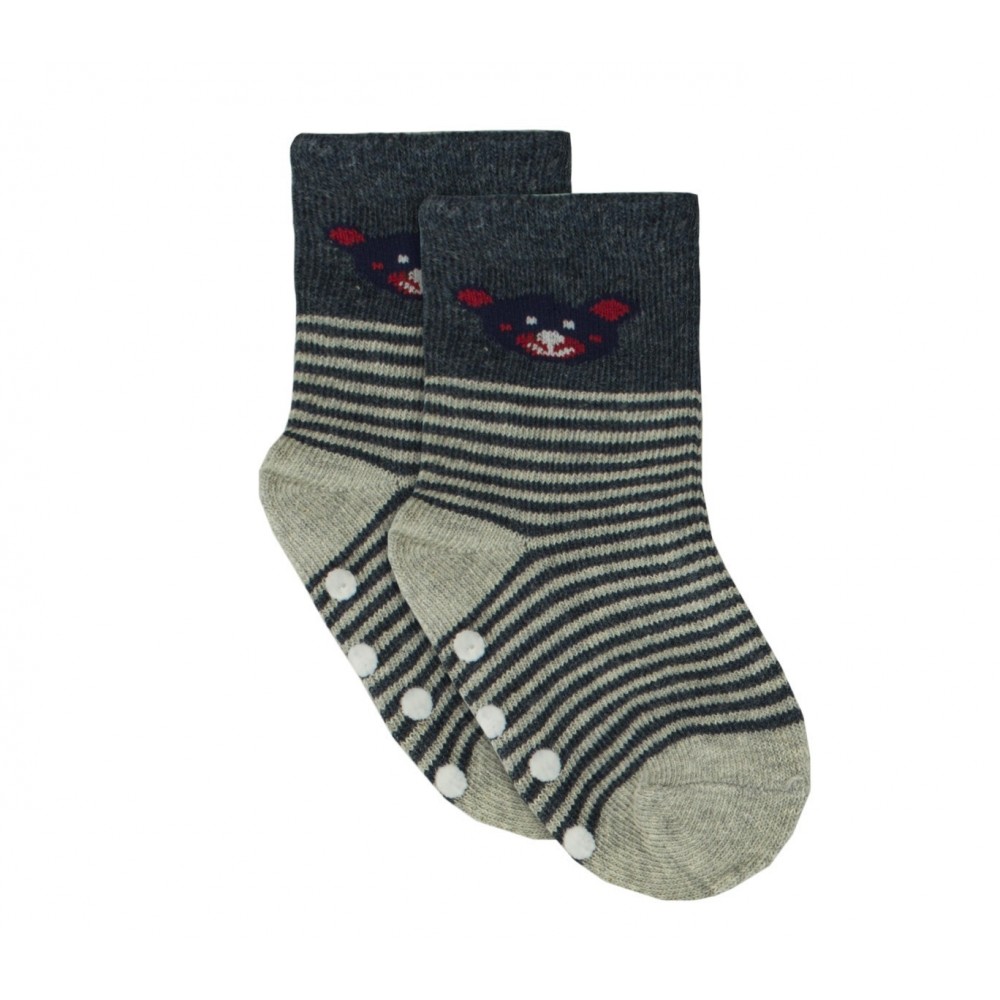 N608 Lot 6 paires chaussettes antidérapantes bébé MOVE BOY tailles 0 à 24 mois