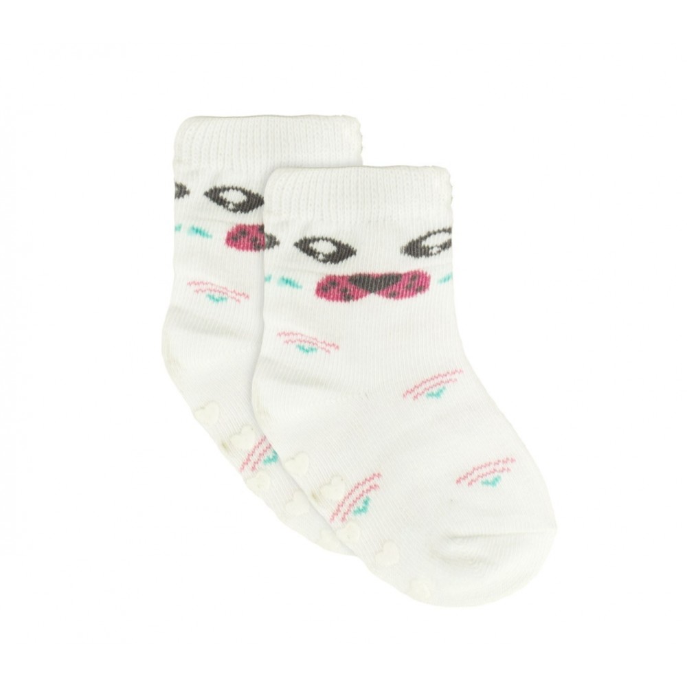 N608 Lot 6 paires chaussettes antidérapantes bébé MOVE GIRL tailles 0 à 24 mois