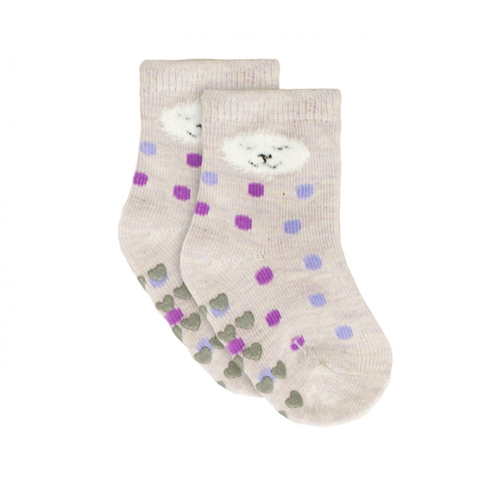 N608 Lot 6 paires chaussettes antidérapantes bébé MOVE GIRL tailles 0 à 24 mois