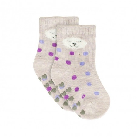 N608 Lot 6 paires chaussettes antidérapantes bébé MOVE GIRL tailles 0 à 24 mois
