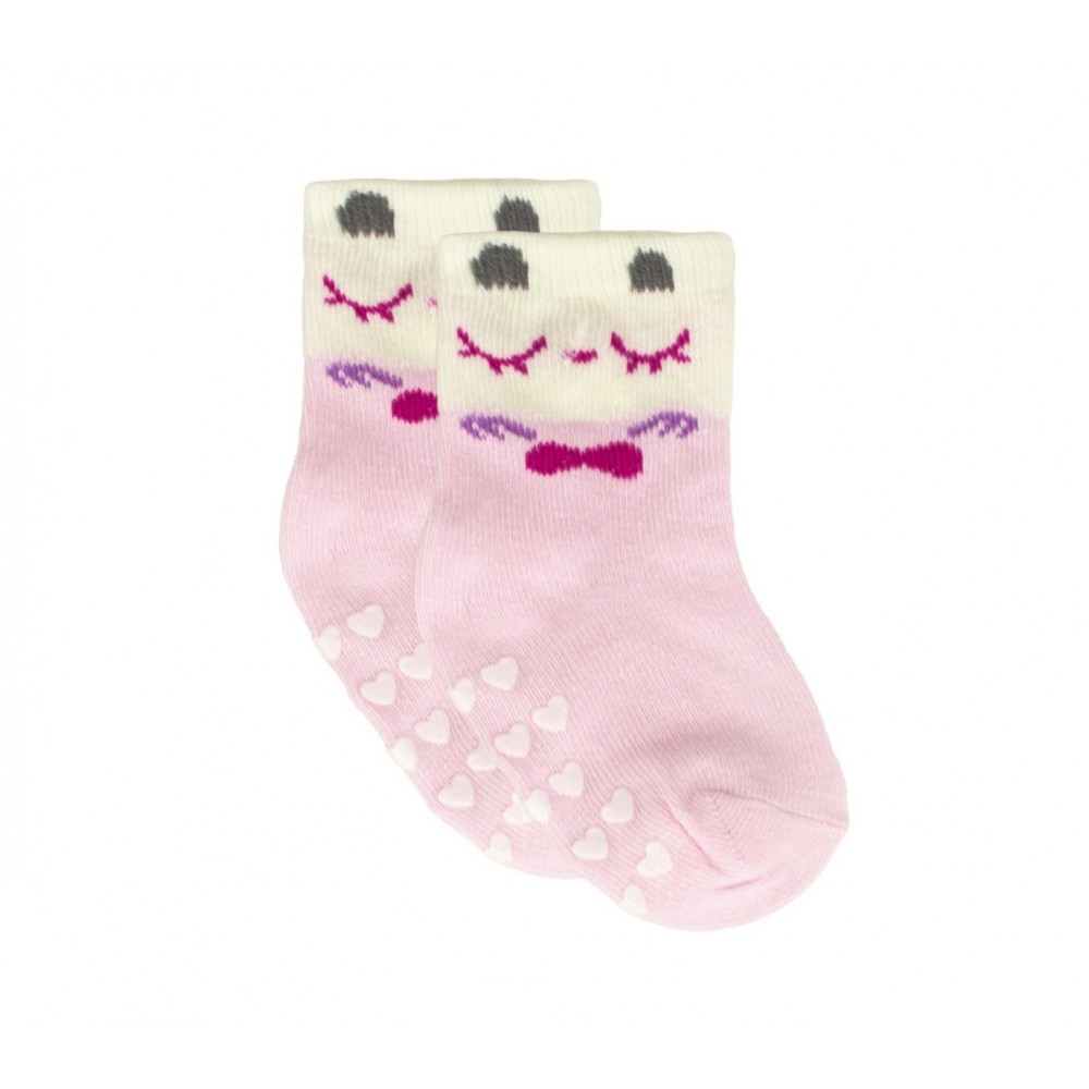 N608 Lot 6 paires chaussettes antidérapantes bébé MOVE GIRL tailles 0 à 24 mois