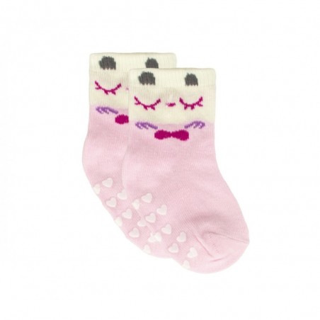 N608 Lot 6 paires chaussettes antidérapantes bébé MOVE GIRL tailles 0 à 24 mois