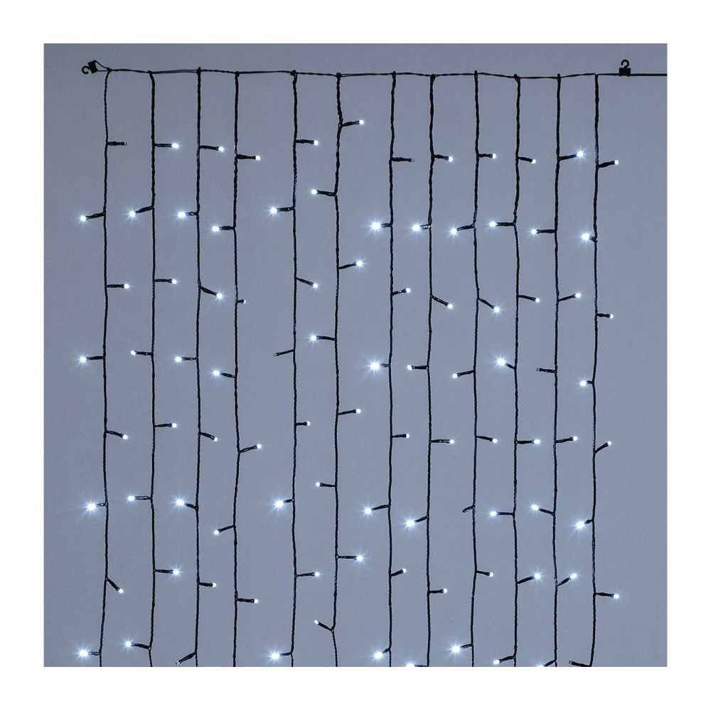 561313 Rideau lumineux Noël 180 led lumière froide pour sapins jusqu'à 180 cm