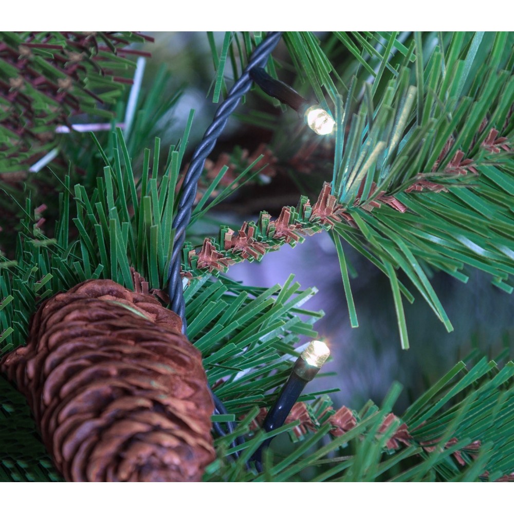 561313 Rideau lumineux Noël 180 led lumière froide pour sapins jusqu'à 180 cm