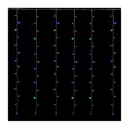 561319 Rideau lumineux Noël 180 led lumière multicolore pour sapin jusqu'a 180cm