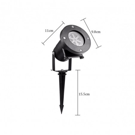 560896 Projecteur laser LED lumineux effet Flocons d'extérieur résistant à l'eau