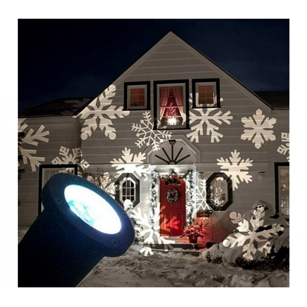 560896 Projecteur laser LED lumineux effet Flocons d'extérieur résistant à l'eau