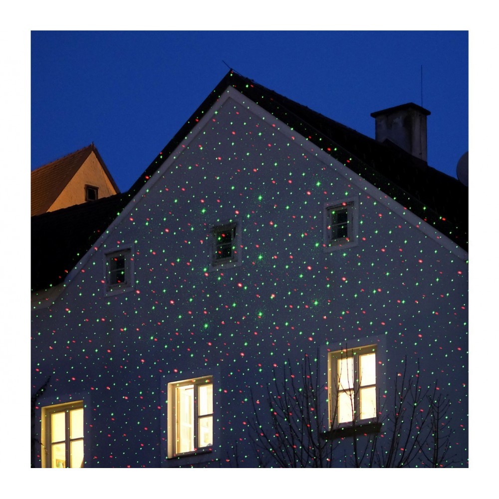 560897 Projecteur laser LED lumineux effet ROUGE ET VERT extérieur IP65 6W