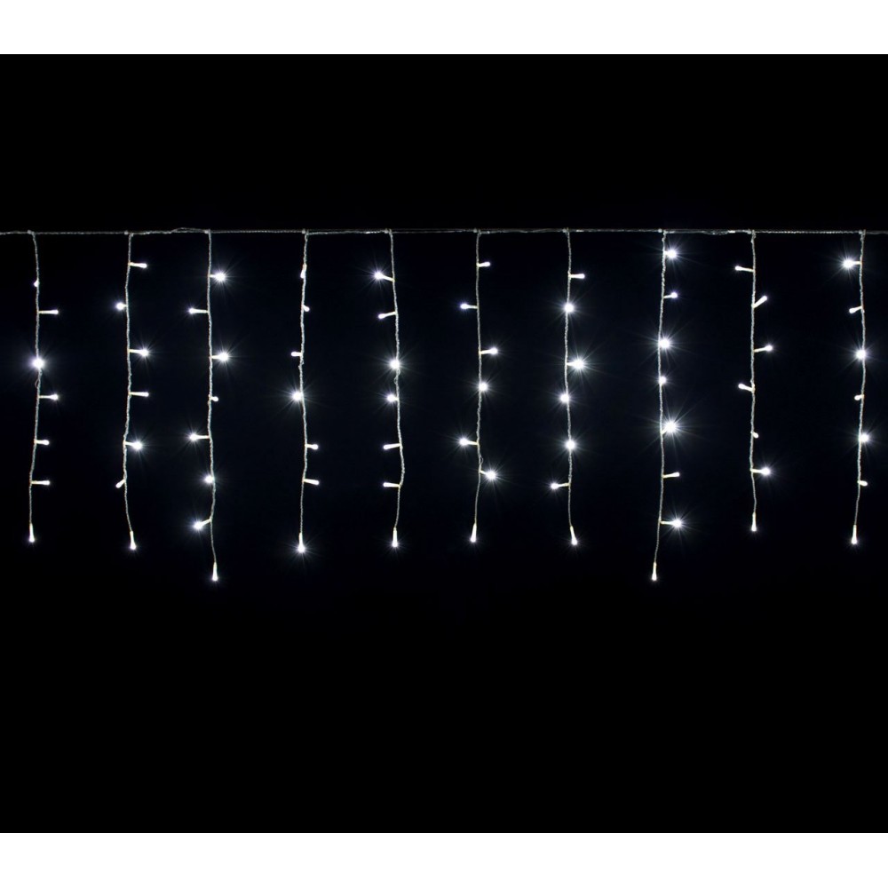 561286 Rideau lumineux Noël 120 led lumière blanche froide 5 X 0,6 mt 8 effets