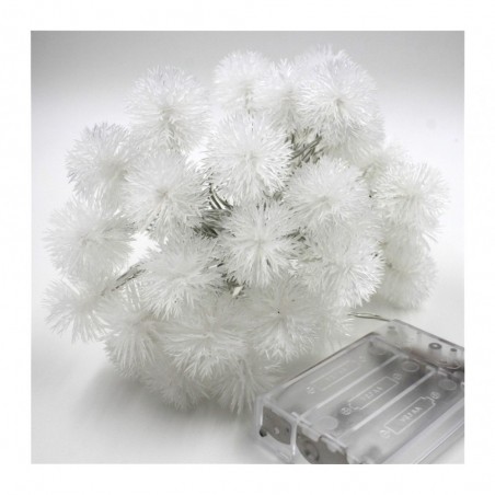 561042C Guirlande lumineuse intérieur de Noël 50 LED forme goutte d'eau à pile