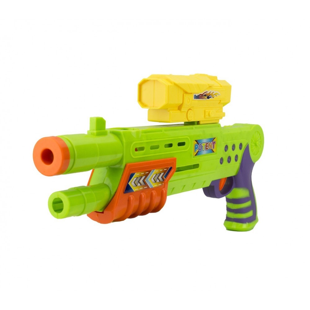 168837 Pistolet en plastique SHOOT PLAY CIGIOKI avec balles souples et quilles