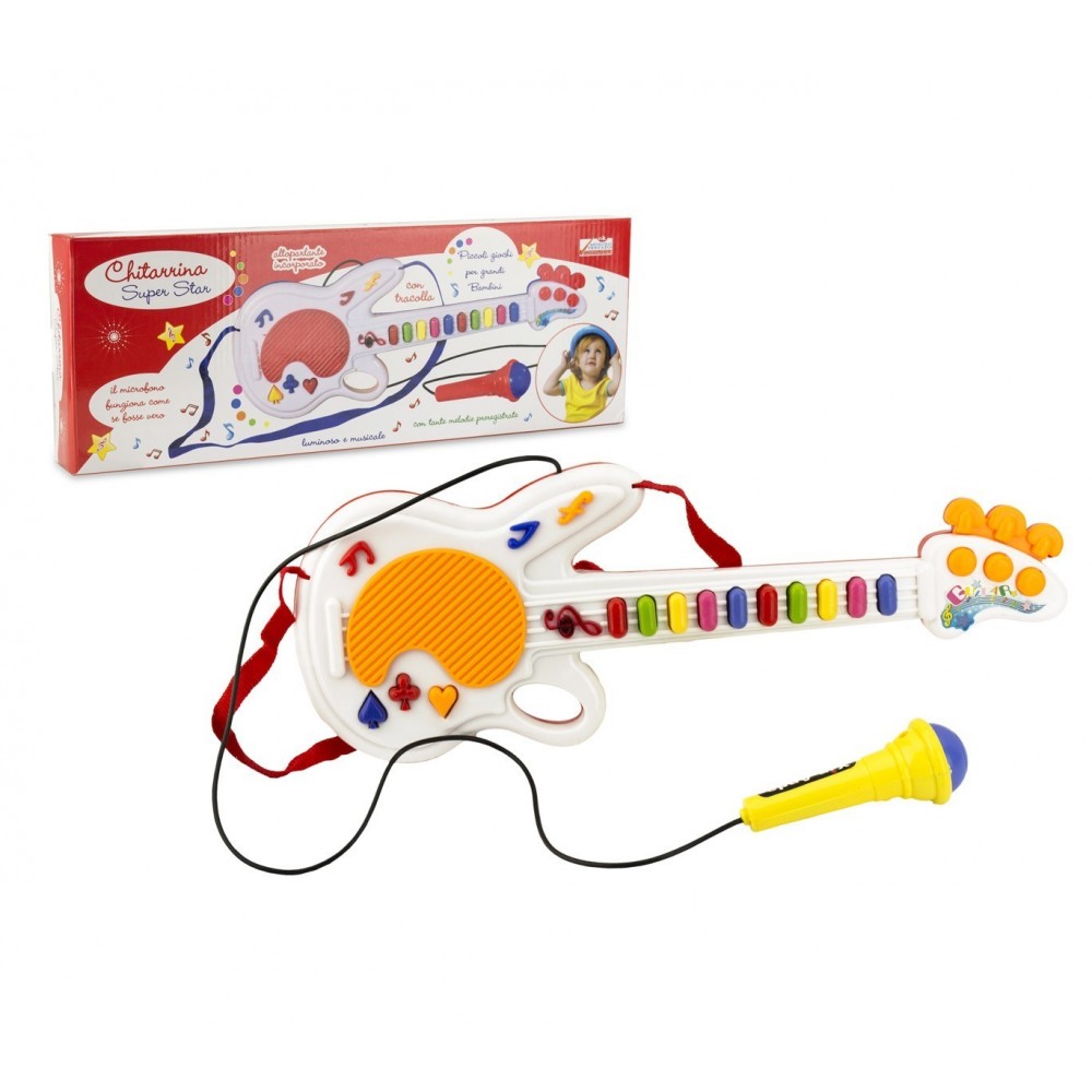 122418 Guitare de jouet SUPER STAR avec bandoulière et microphone 