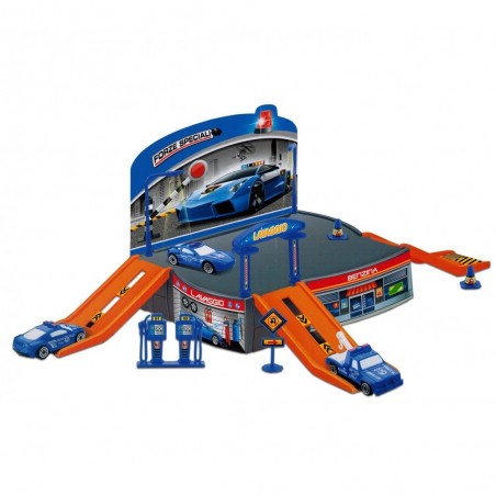 121836 Playset station de police avec un hélicoptère et des véhicules
