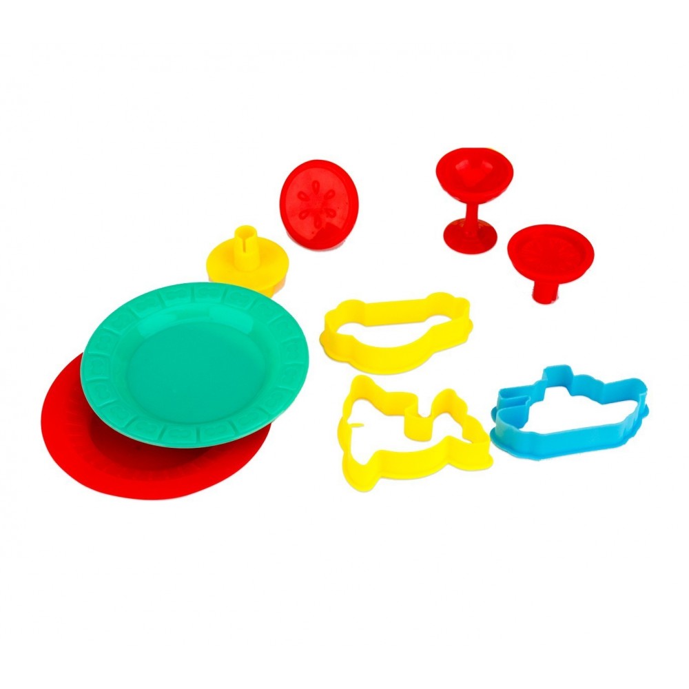 100485 Table atelier pâte à modeler DECORA KID plusieurs accessoires et moules