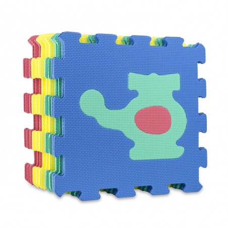 529054 Tapis puzzle en mousse 10 pièces LES TRANSPORTS 32 x 32 x 1 cm