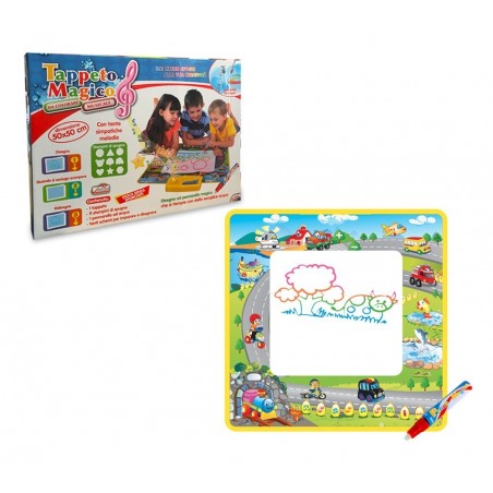 121773 Tapis magique musical 50x50 cm pour colorier avec feutre lavable à l'eau 121773 Tapis magique musical 50x50 cm pour colorier avec feutre lavable à l'eau