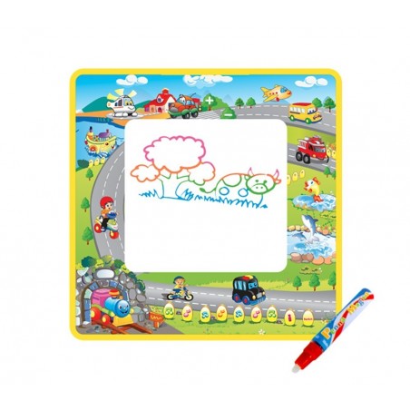 121773 Tapis magique musical 50x50 cm pour colorier avec feutre lavable à l'eau 121773 Tapis magique musical 50x50 cm pour colorier avec feutre lavable à l'eau