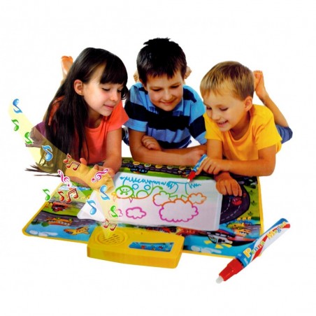 121773 Tapis magique musical 50x50 cm pour colorier avec feutre lavable à l'eau 121773 Tapis magique musical 50x50 cm pour colorier avec feutre lavable à l'eau