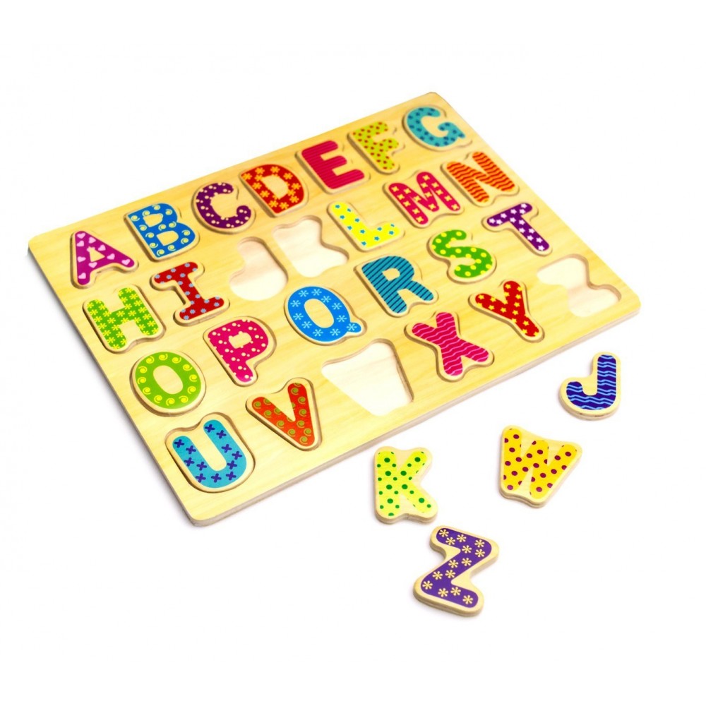 404767 Puzzle en bois LETTRES ou CHIFFRES jeu éducatif 20 x 31 x 23 cm