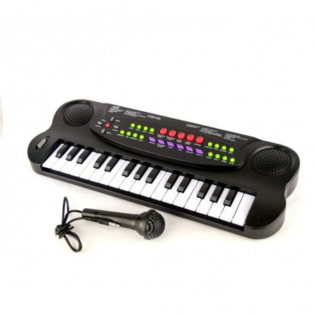 101045 Clavier électronique jouet avec microphone 44 touches et bases rythmiques 101045 Clavier électronique jouet avec microphone 44 touches et bases rythmiques