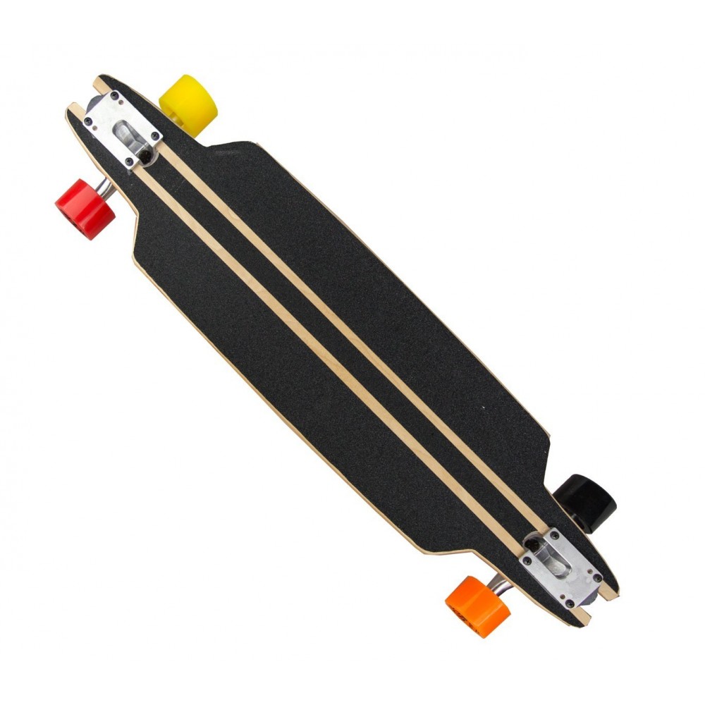 515579 Skate Longboard SKULL ABEC-9 truck en aluminium 115 x 23 cm roues 70 mm