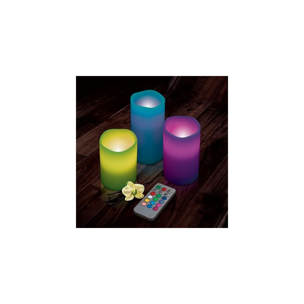 Kit de 3 bougies de lumière artificielle et...