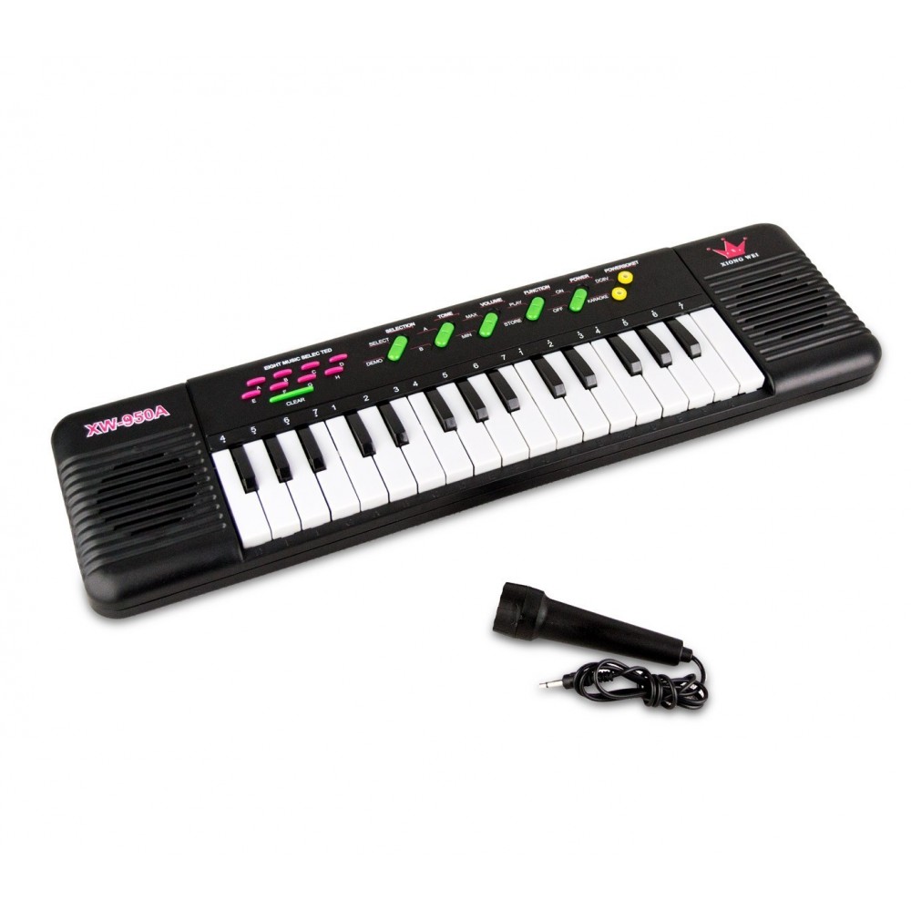 371466 Clavier électronique jouet avec microphone 32 touches et bases rythmiques