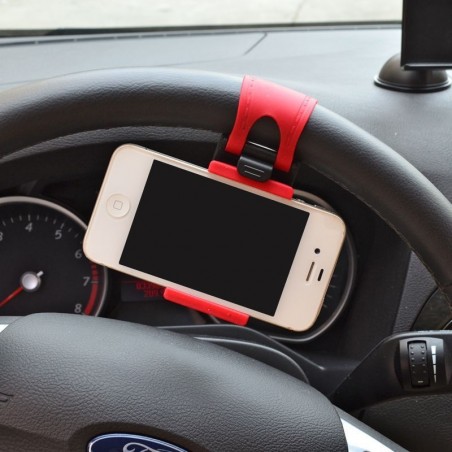 Support pour le volant avec clip élastique pour smartphones et appareil contrôlé