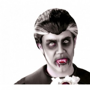 444268 Perruque unisexe VAMPIRE DRACULA idéal pour carnaval et soirées à thème