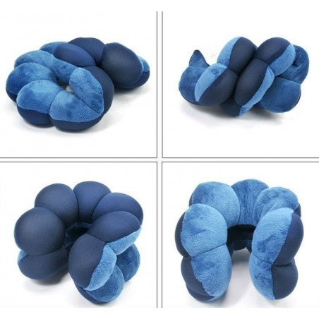 Oreiller/coussin relaxant de voyage - tête ergonomique - microsphères