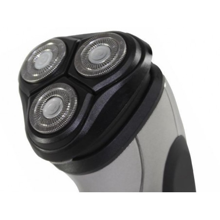 Rasoir électrique sans fil et rechargeable avec 3 têtes rotatives, Wet & Dry