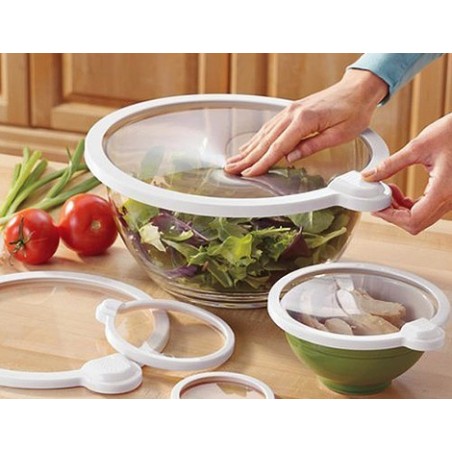 Kit de 4 couvercles magiques en silicone étanche Lidz intelligente