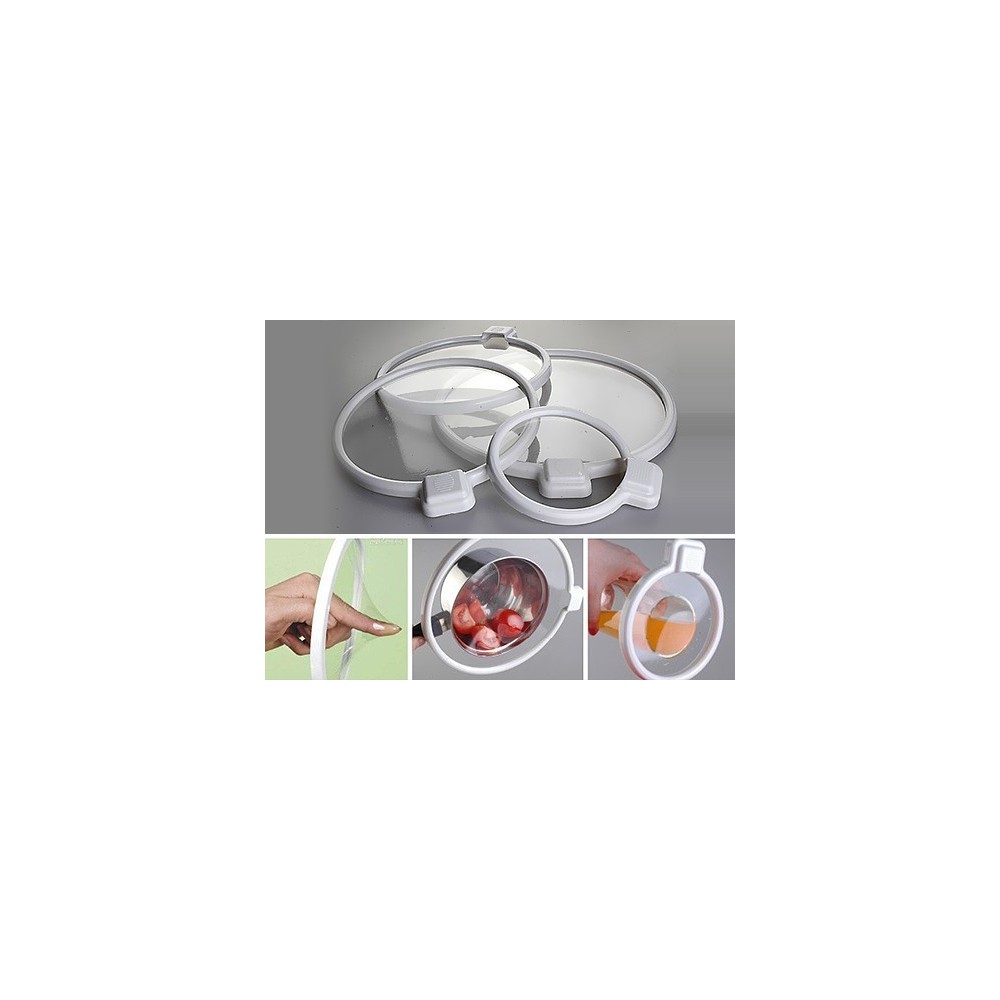 Kit de 4 couvercles magiques en silicone...