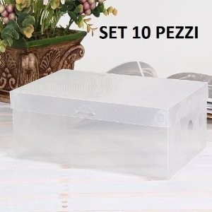 Set boîte de boîte à chaussures - plastique transparent