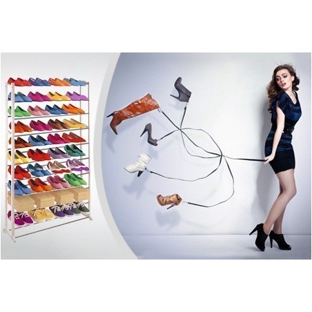 Meuble à chaussure jusqu'a 40 paires - etagere pour gagner de la place