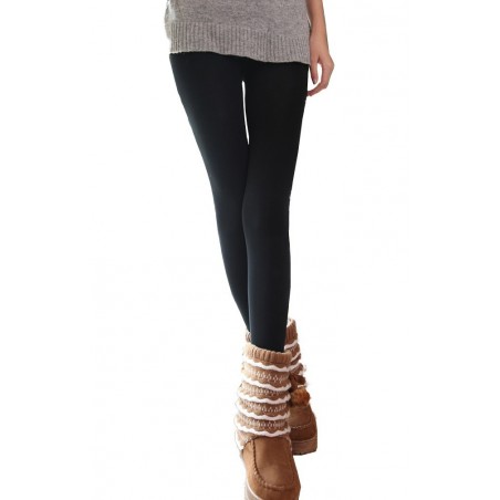 Pack de 5 leggings effet thermique - doublure collants leggings stretch hivers