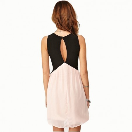 Robe femme noire et rose / Mod LIBERTY