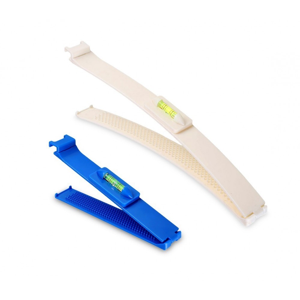 4329 Set de 2 barrettes avec niveau à bulle pour couper cheveux de façon précise