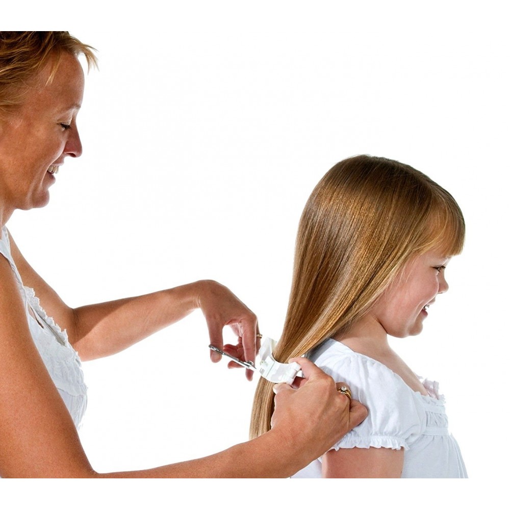 4329 Set de 2 barrettes avec niveau à bulle pour couper cheveux de façon précise