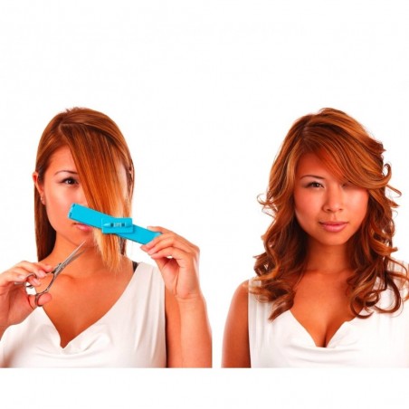 4329 Set de 2 barrettes avec niveau à bulle pour couper cheveux de façon précise