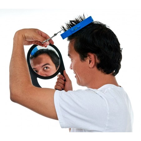 4329 Set de 2 barrettes avec niveau à bulle pour couper cheveux de façon précise