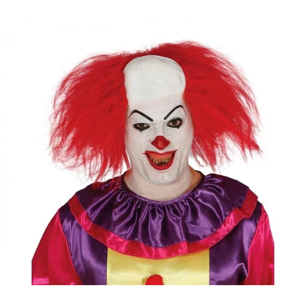 049761 Perruque de déguisement CLOWN crâne chauve avec cheveux