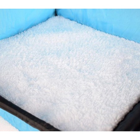 004065 Abri pour chat d'angle KITTY CORNER 2 étages rembourré 71 x 36 x 36 cm