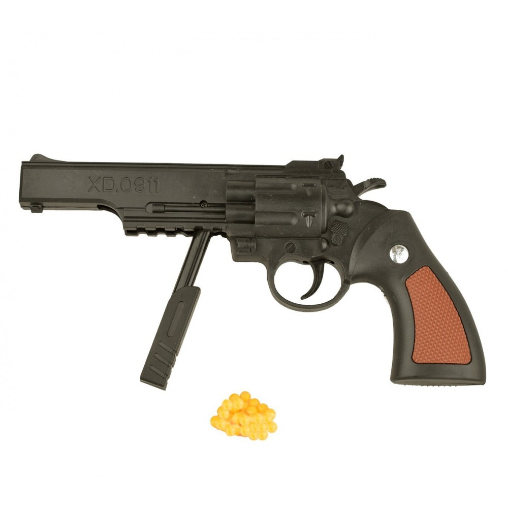 285503 Pistolet en plastique revolver 6 mm avec billes incluses