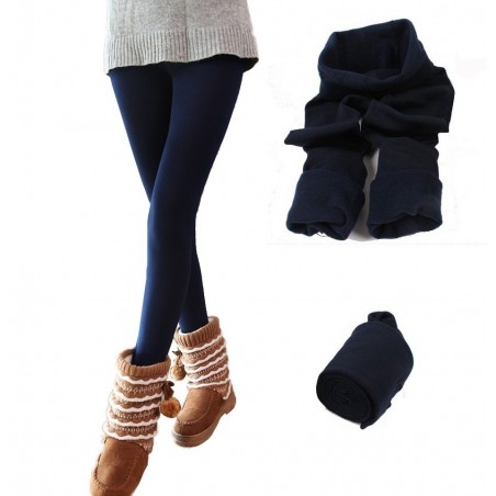 Set de 5 leggings thermiques femme et fille élastiques - parfait pour l'hiver